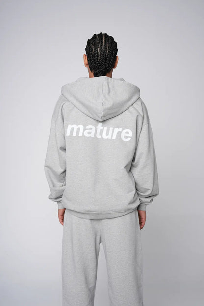 Sweat Zip Mature - Light Gray