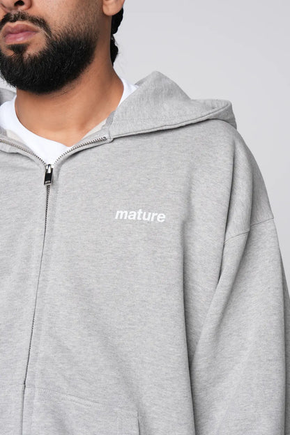 Sweat Zip Mature - Light Gray