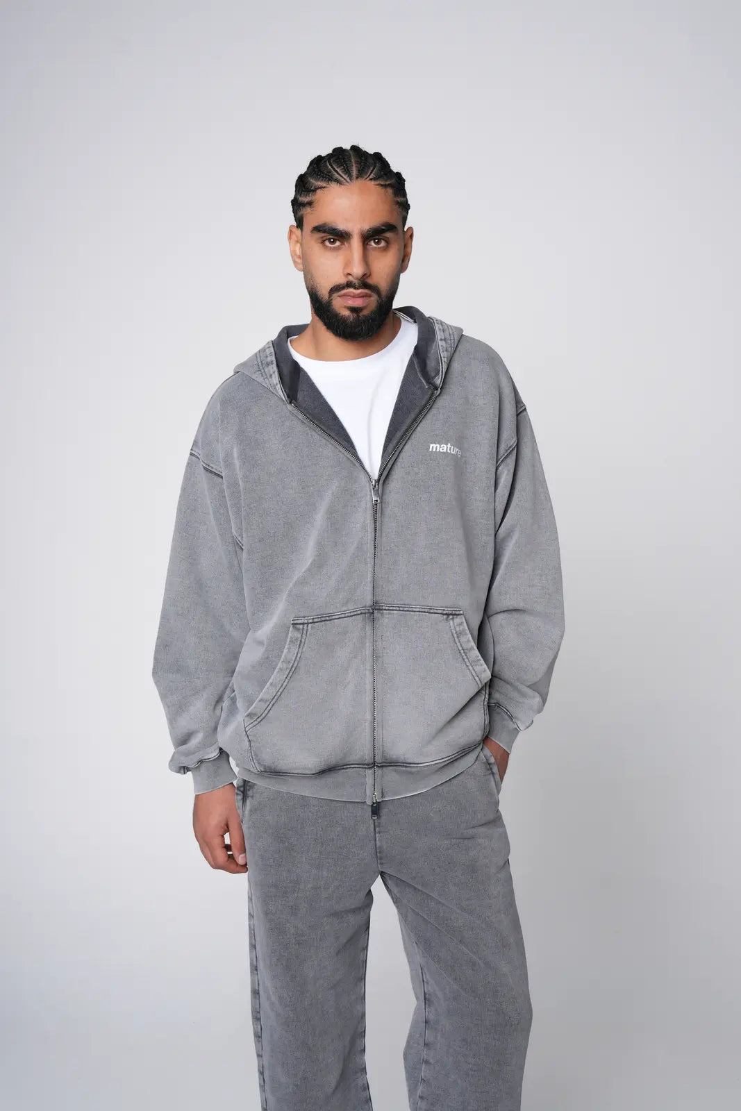 Sweat Zip Mature - Gray