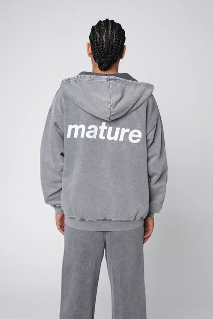 Sweat Zip Mature - Gray