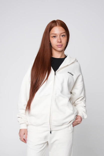 Sweat Zip Mature - Créme