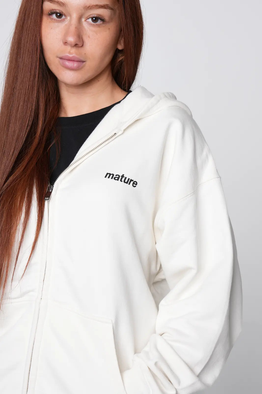 Sweat Zip Mature - Créme
